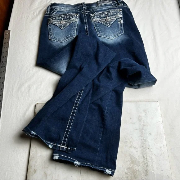 Miss Me Women’s Dark Blue Bootcut Jeans - Classic Denim - Picture 10 of 10